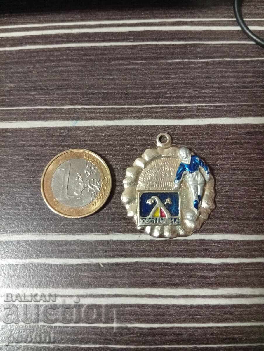 Extremely rare honorary badge of Levski Kyustendil 1956-70