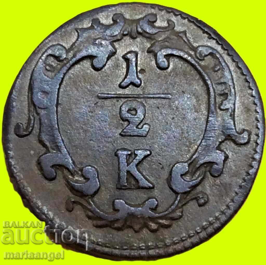 1/2 κρόιτσερ 1760 Αυστρία Μαρία Θηρεσία - ΣΠΑΝΙΟ! - 5