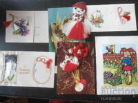 Old Bulgarian greeting cards, 6 pieces