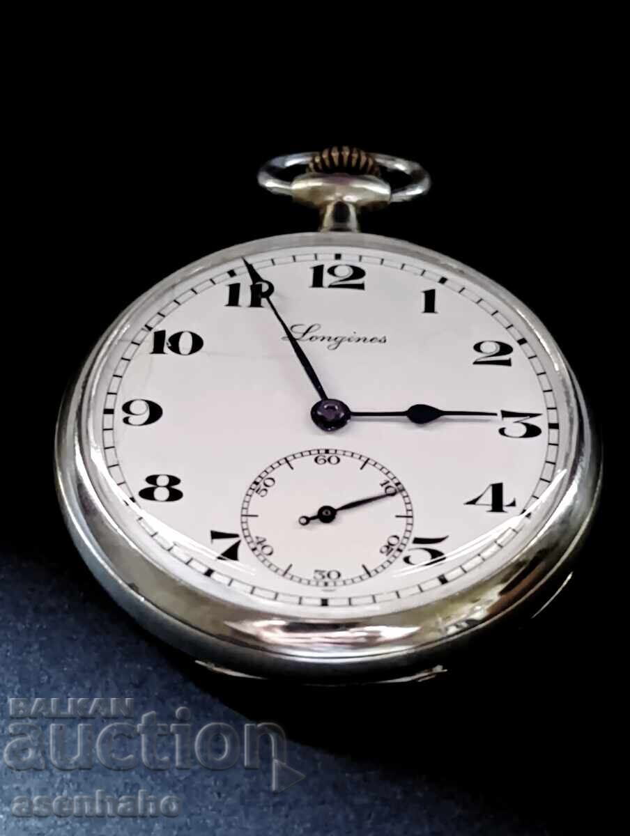 Livrarea Ceas de buzunar vechi Longines, funcțional