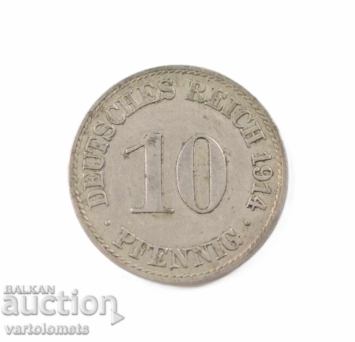 10 пфенига 1914 -  Германия › Германска империя
