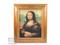 Machine-woven tapestry with a reproduction of the "Mona Lisa"