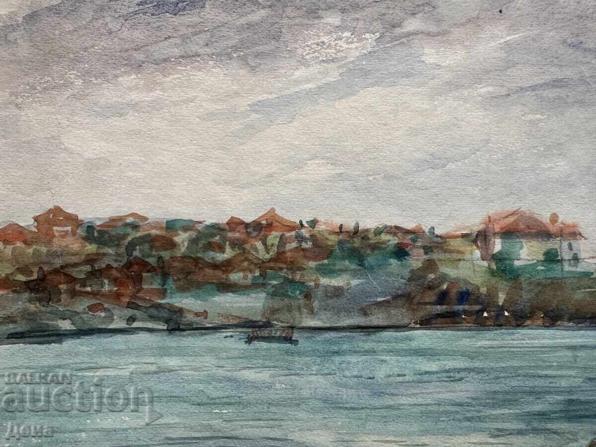 Masterful watercolor 1965 with price € 19.00 | 37.16 BGN
