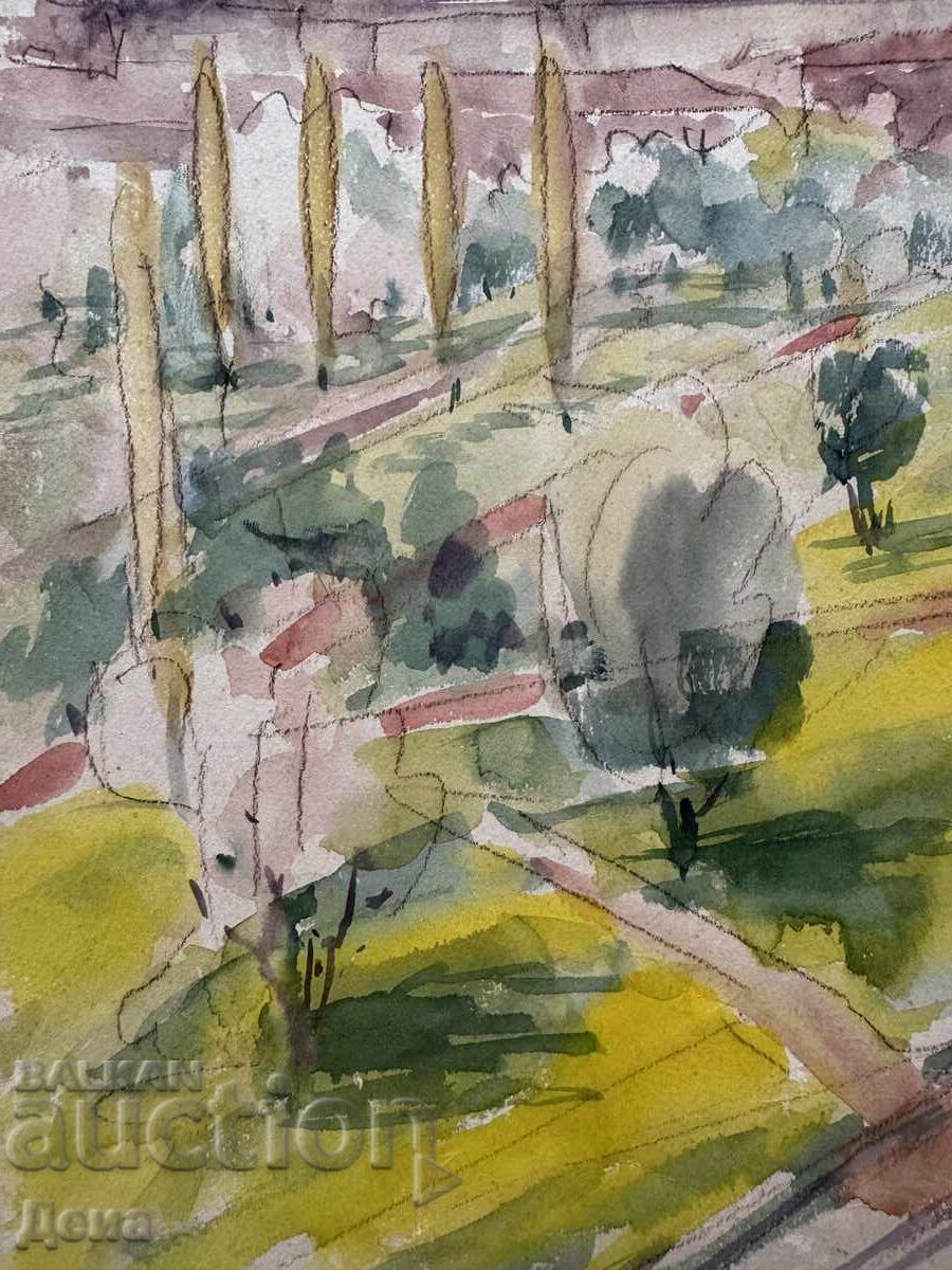 Delivery of Masterful watercolor 1963