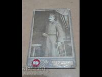Fotografie-Poză veche-Carton-MILITAR