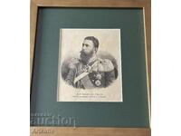 Alexander Battenberg-1886 wood engraving, framed