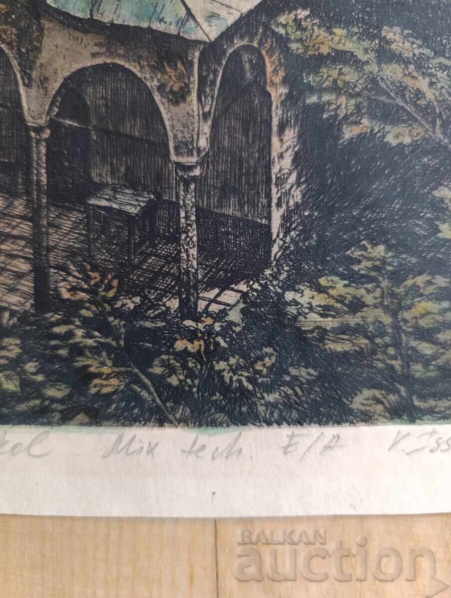 Доставка на Красива картина на В. Исаев „Соколски манастир”, 1994 г.