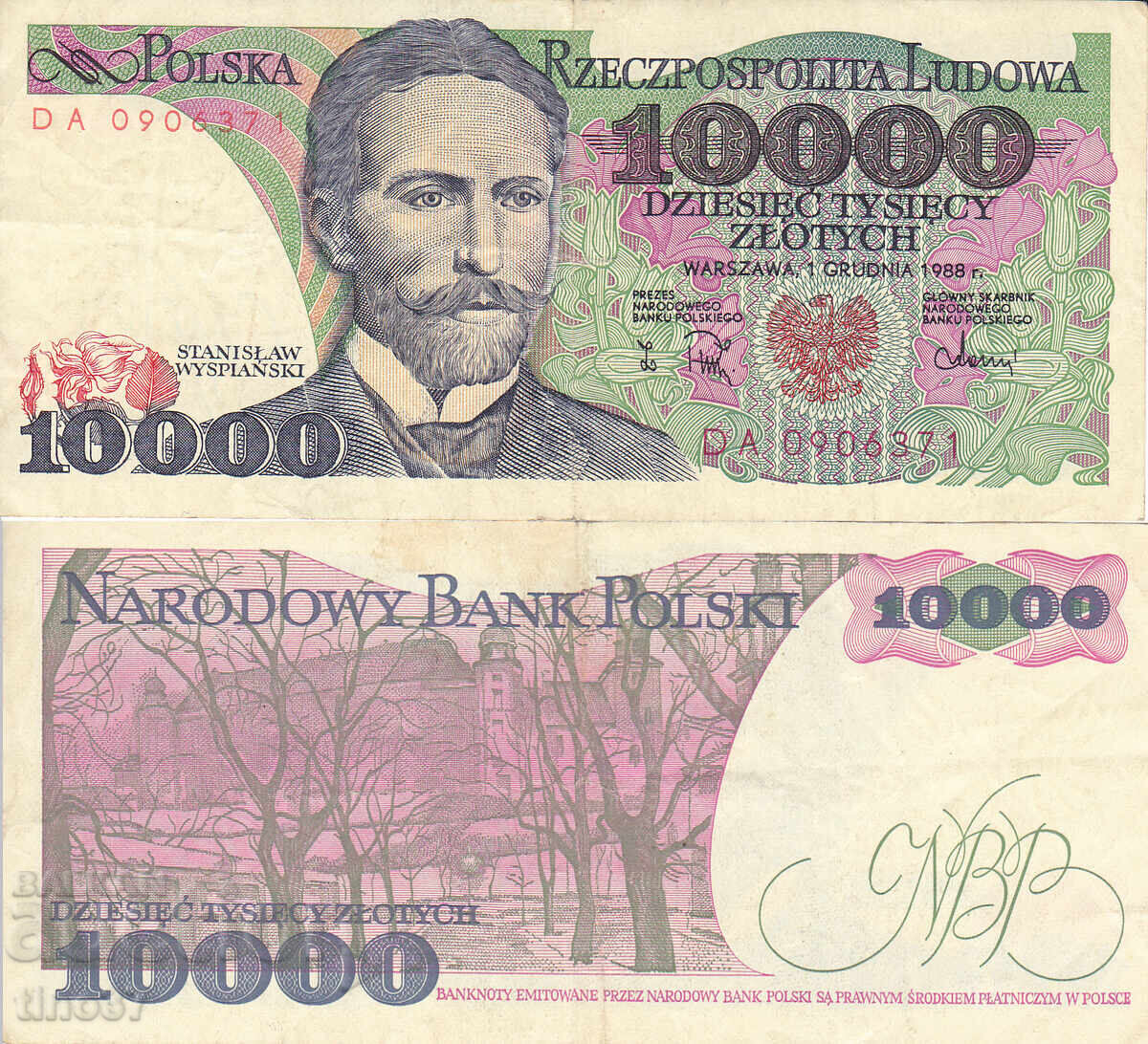 tino37 - POLAND - 10000 ZLOTY - 1988 - VF