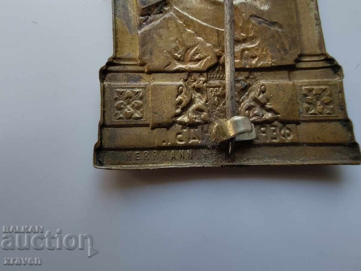 Auction  Tsarist patriotic badge WWI 1915-1916 Macedonia TOP marked