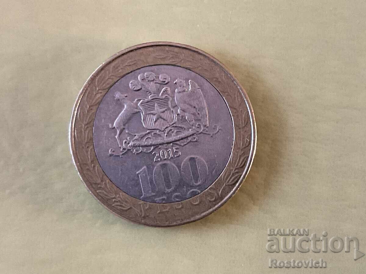 Чили 100 песос 2015 г.