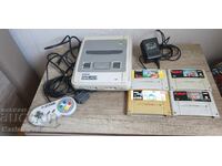 Consolă Super Nintendo cu patru dischete