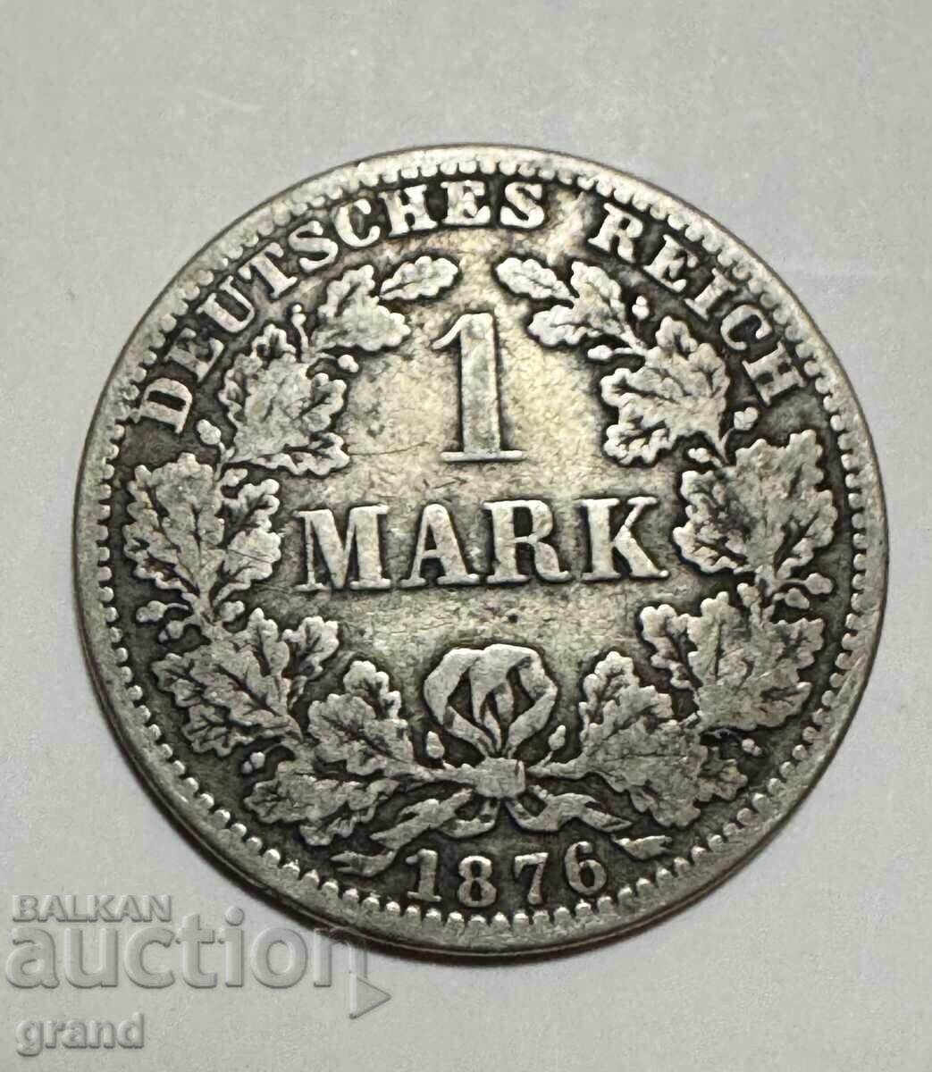 1 марка 1876, Германия сребро