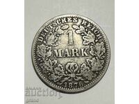 1 марка 1876, Германия сребро