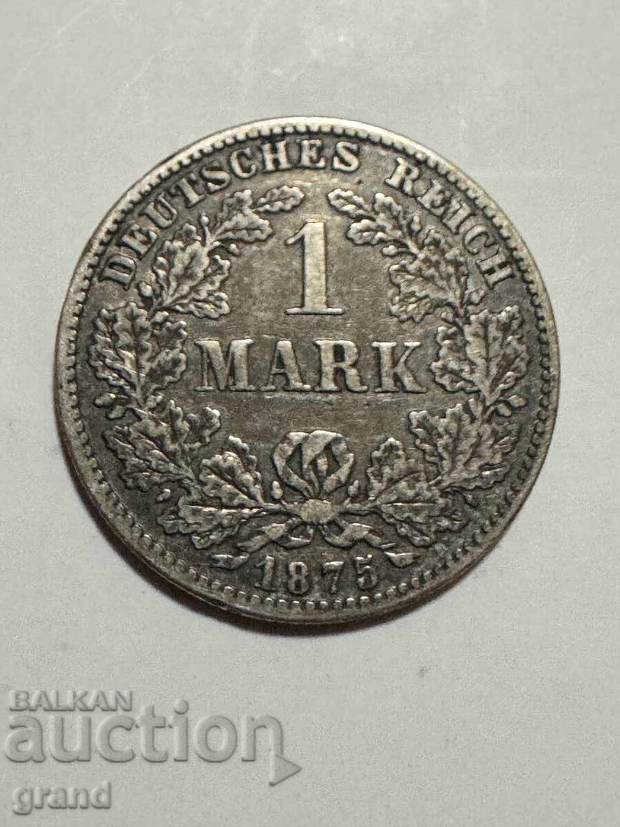 1 марка 1875, Германия сребро
