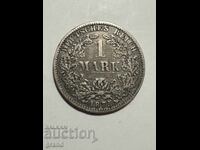 1 марка 1875, Германия сребро