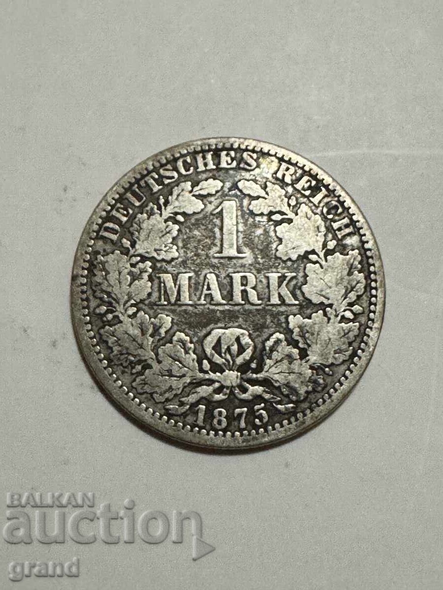 1 марка 1875, Германия сребро