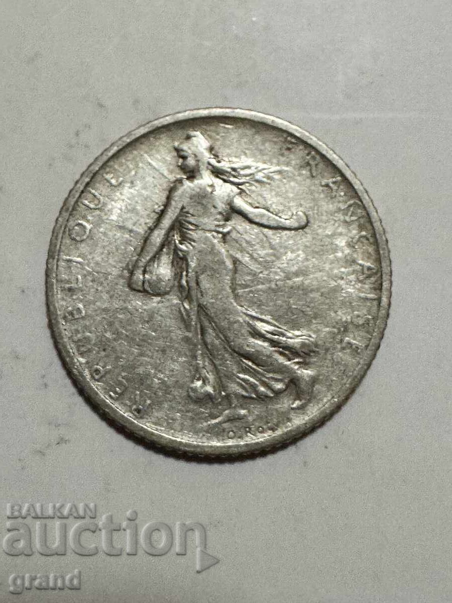 1 franc 1902, Franța argint cu preț € 11.00 | 21.51 BGN
