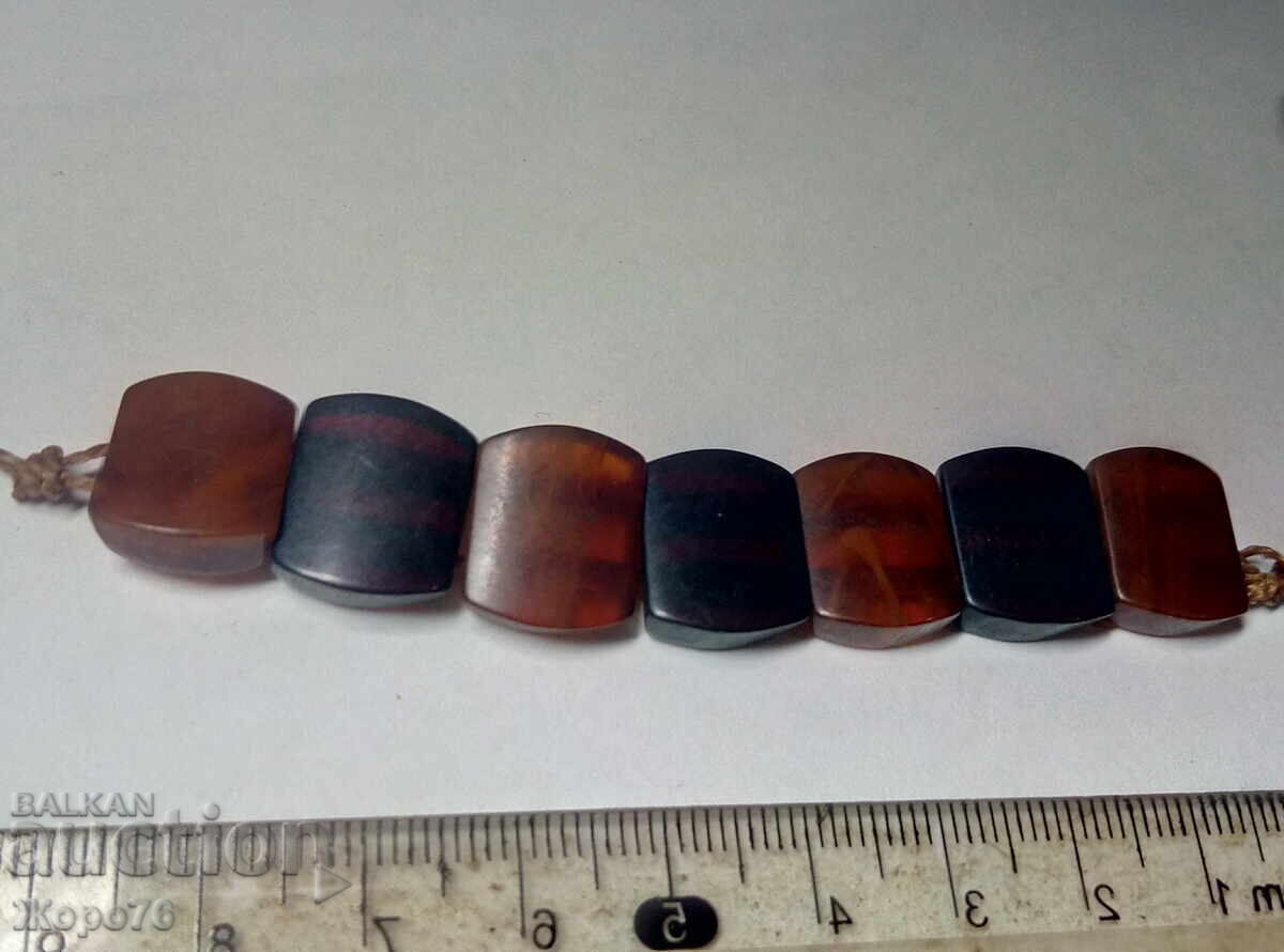 Old BRACELET 100% Natural RED AMBER and COGNAC with DAMAR with price € 25.00 | 48.90 BGN