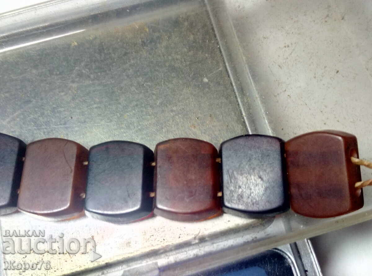 Old BRACELET 100% Natural RED AMBER and COGNAC with DAMAR - 6