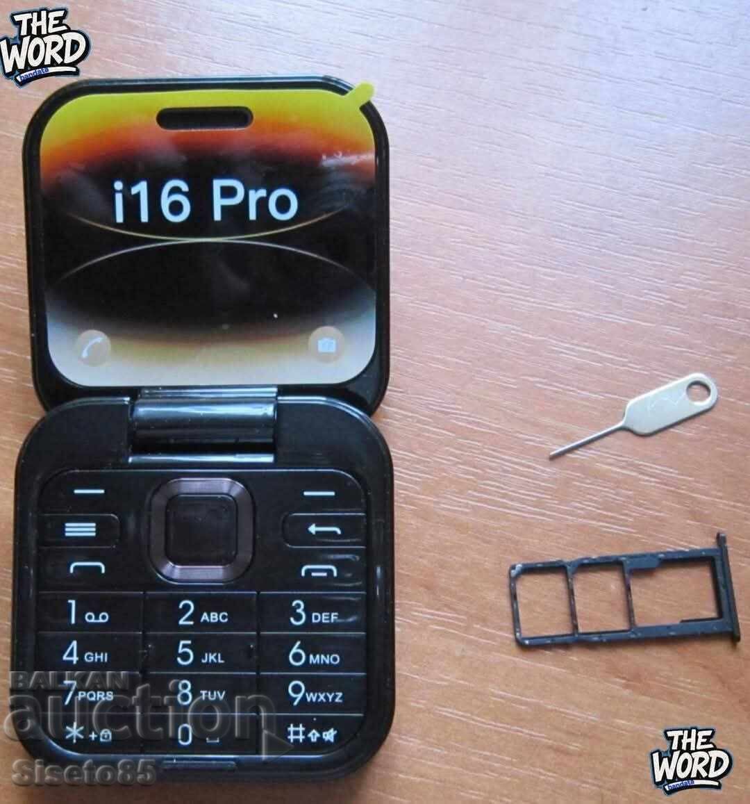 Сгъваем мобилен телефон i16 Pro – 2 SIM с цена € 25.00 | 48.90 лв.