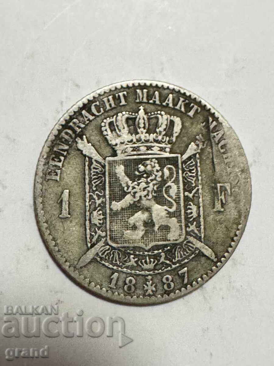 1 φράγκο 1887, Βέλγιο ασήμι