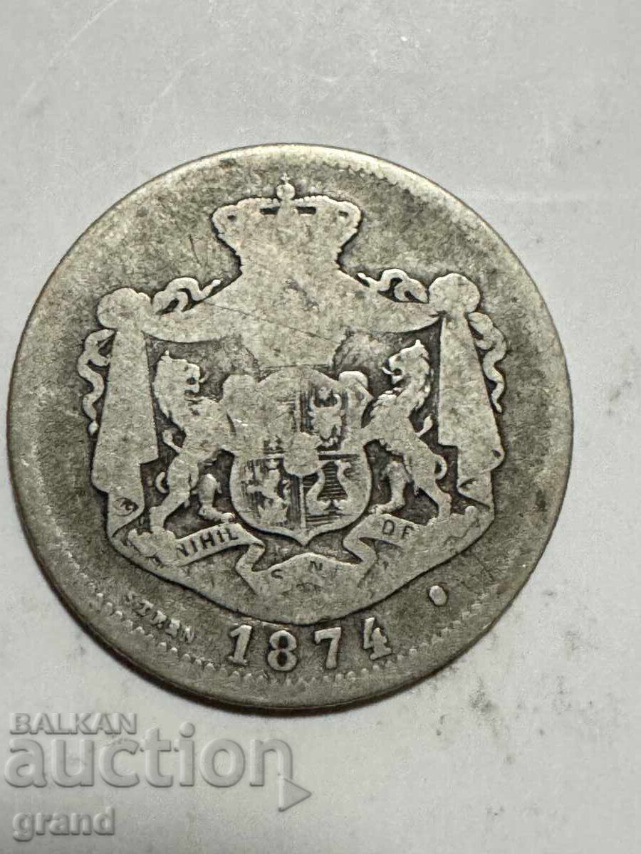 1 leu 1874, Romania silver
