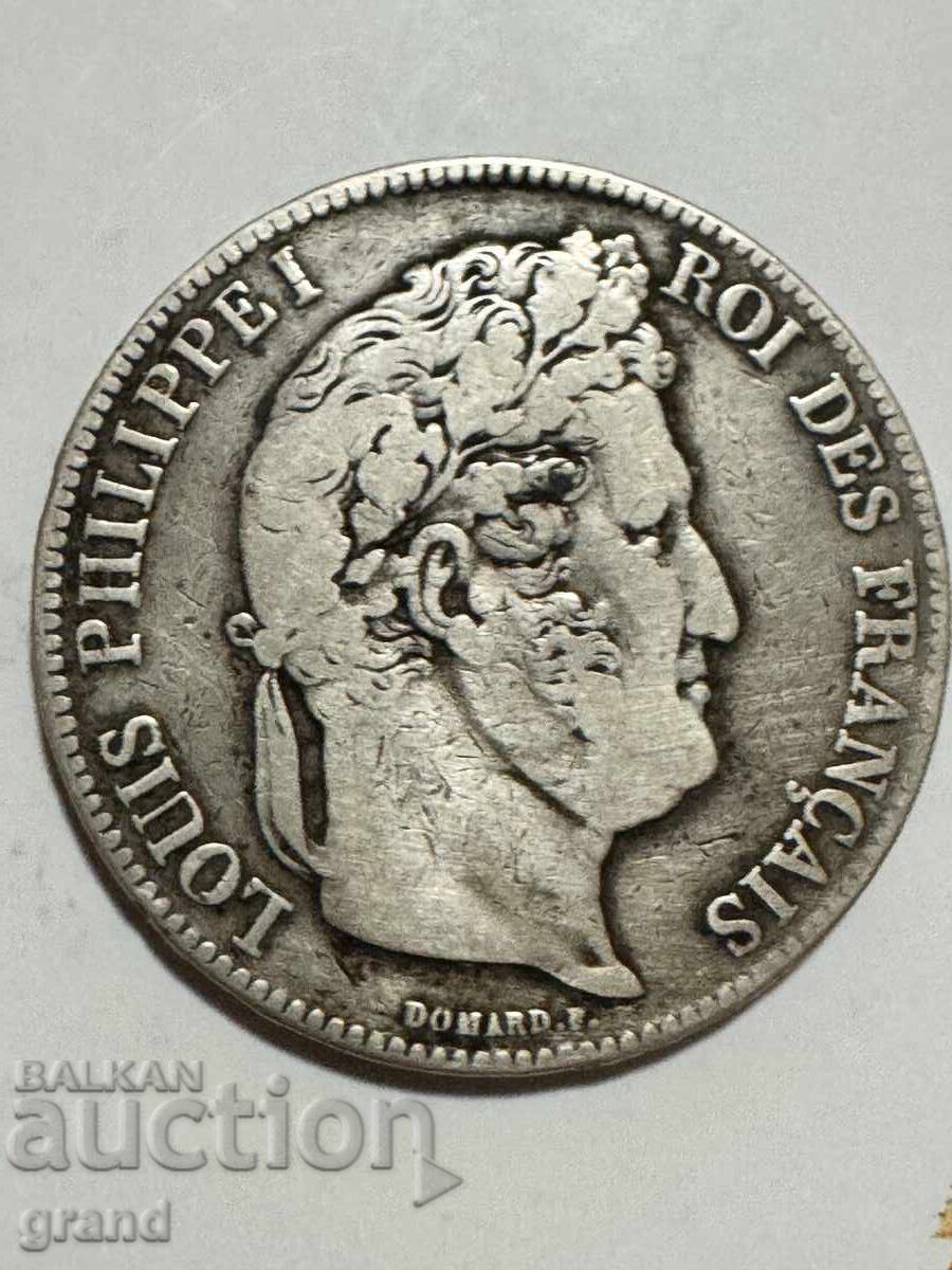 5 franci 1838, Franța argint
