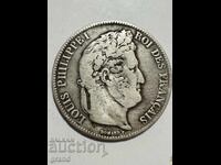 5 franci 1838, Franța argint