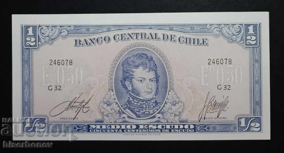 Chile, Chile, 1/2 escudos 1962, 1/2 escudos, UNC
