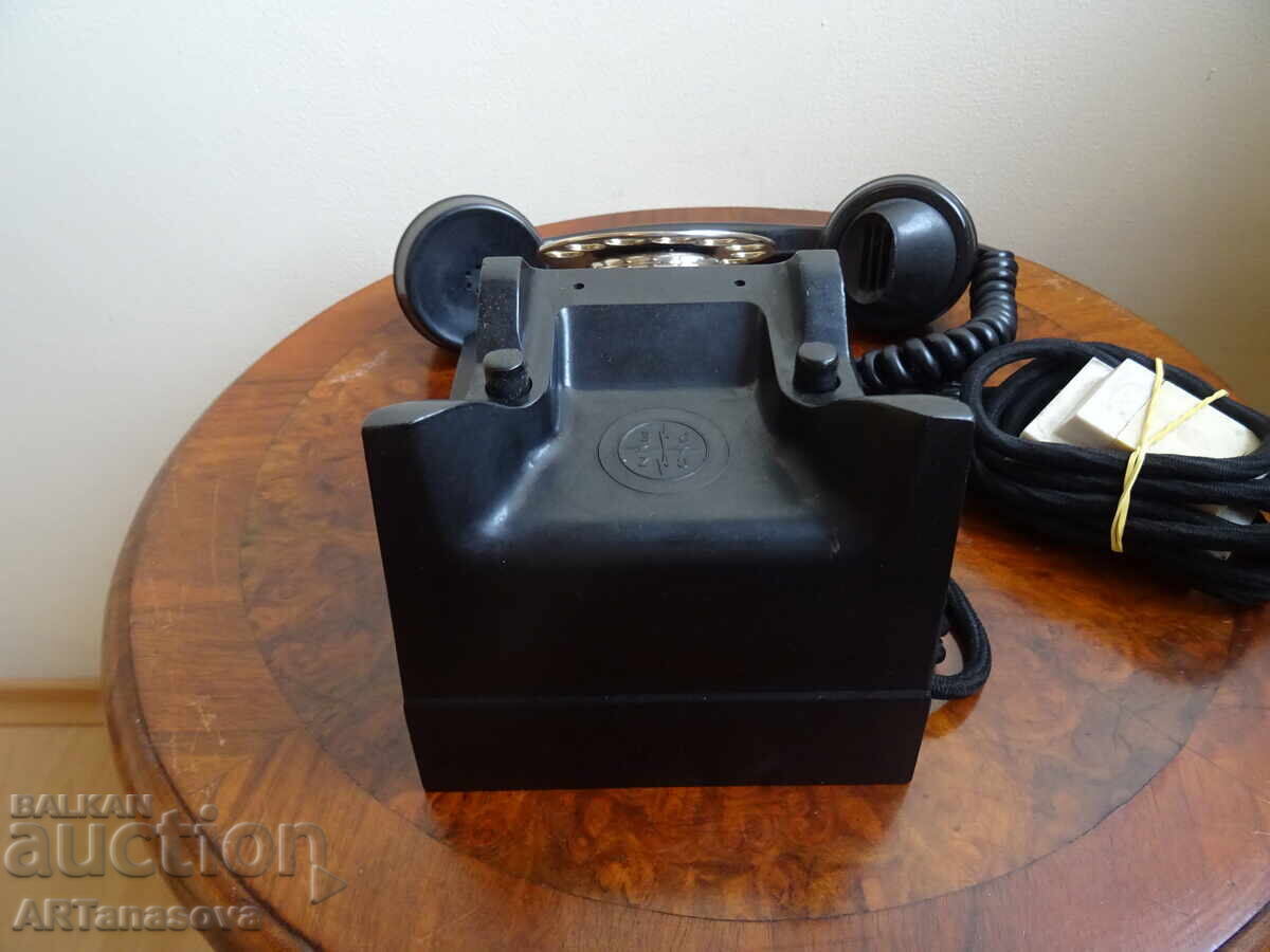 Livrarea Telefon vechi din bachelită cu disc, 1948