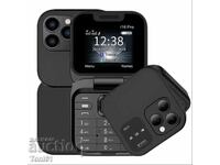 Сгъваем мобилен телефон i16 Pro – 2 SIM, камера, фенерче, FM
