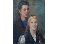 Картина, бригадири, орден, худ. Д. Македонски (1914-1993)