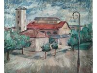 Картина, пейзаж, худ. Д. Македонски (1914-1993)