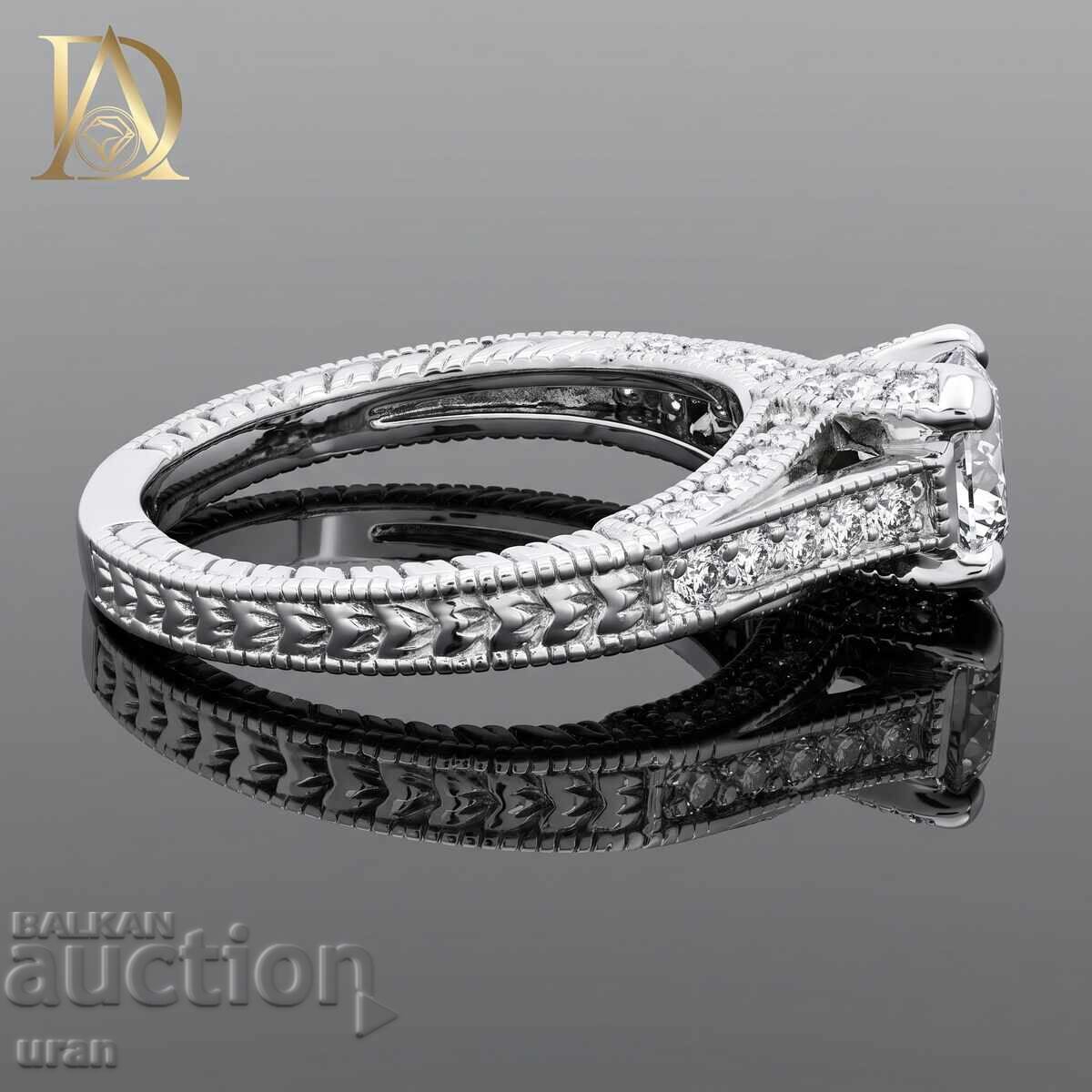 Licitație Inel Vintage din Aur cu Diamante Naturale de 0.78ct