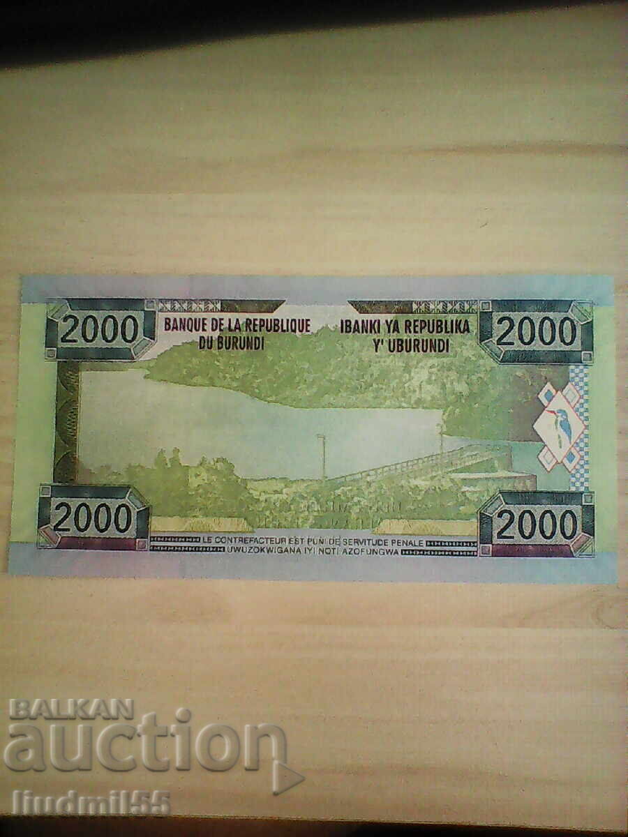 Burundi - 2000 Francs UNC 2008 with price € 6.00 | 11.74 BGN