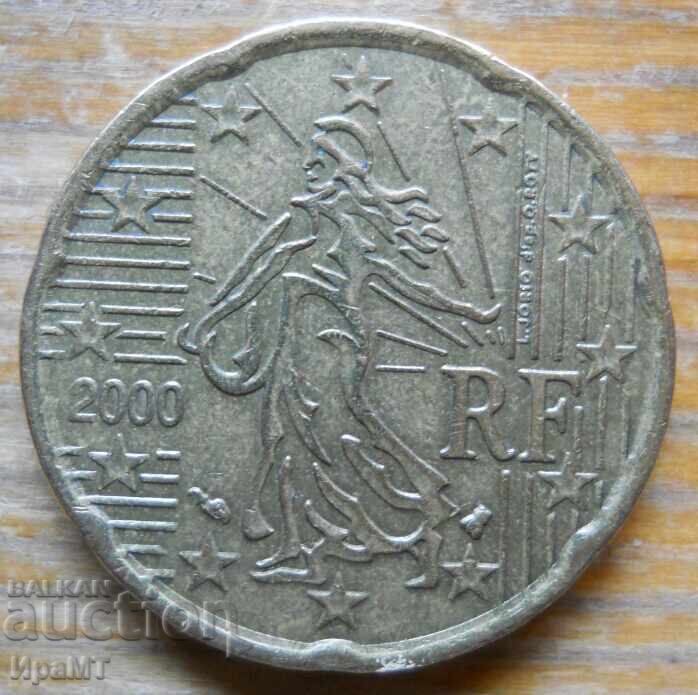 20 евроцента 2000 г. Франция с цена € 3.00 | 5.87 лв.