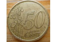 50 λεπτά του ευρώ 2001 Ισπανία