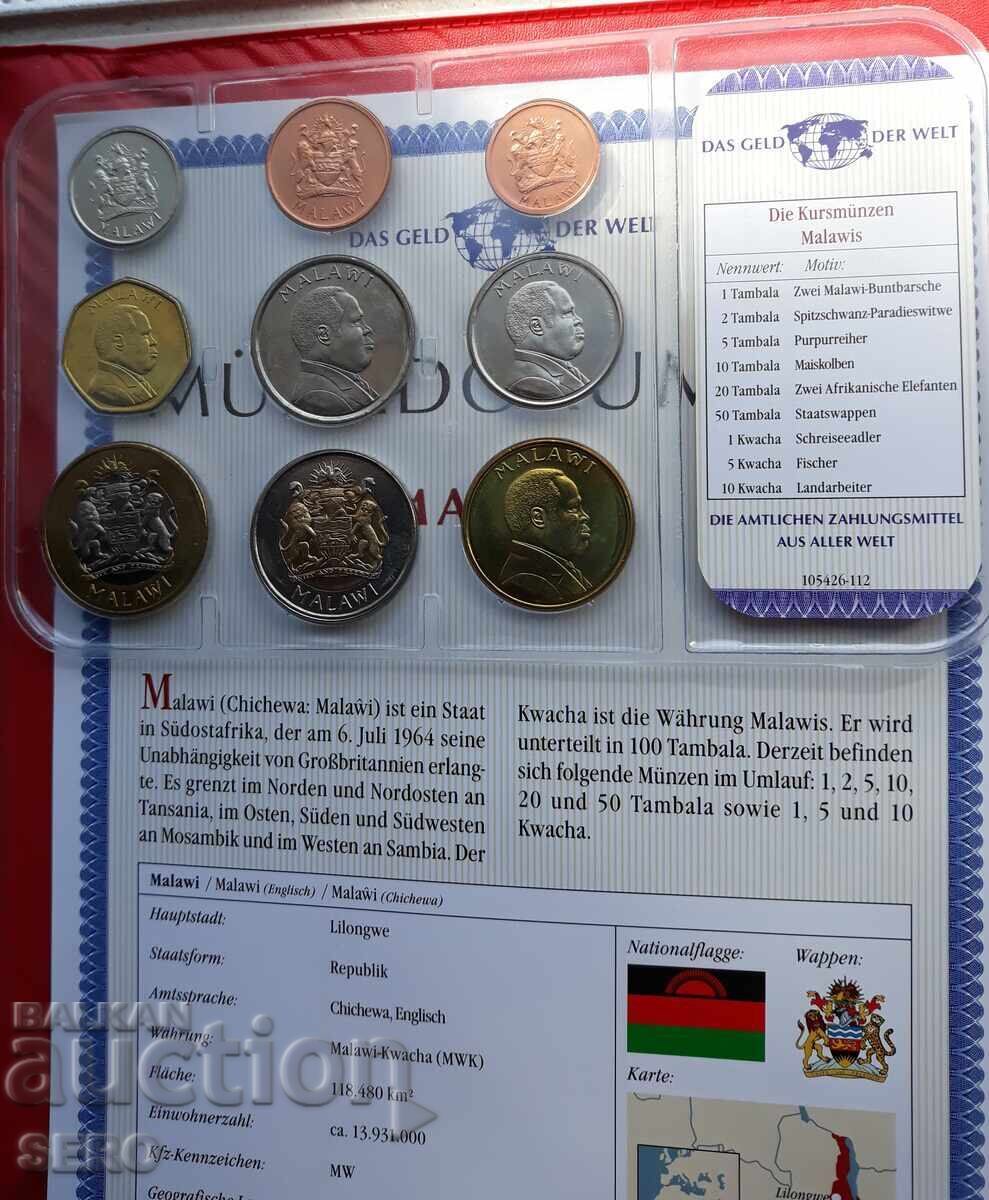 Малави-СЕТ 1995-2006 от 9 монети с цена € 14.01 | 27.40 лв.