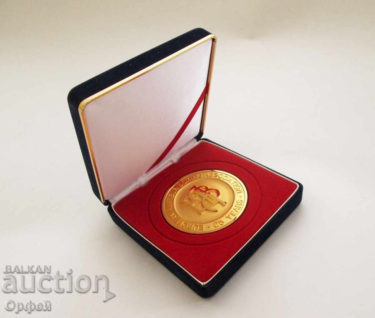 Medal boxing plaque 25 years European Amateur Boxing Association EABA - 6