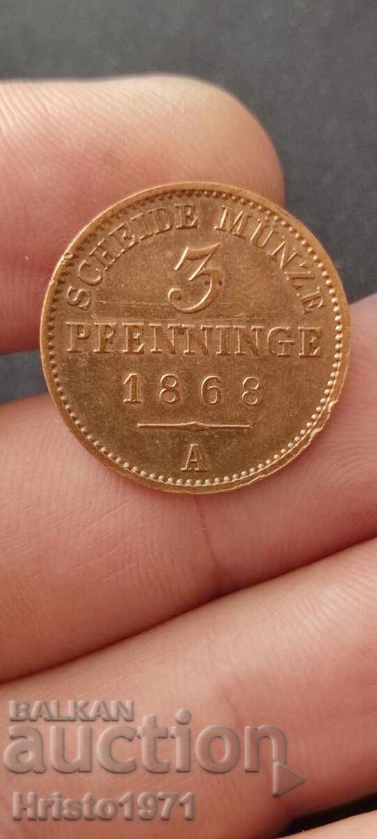 3 pfennig 1868 3 pfennig 1868