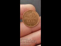 3 pfennig 1868