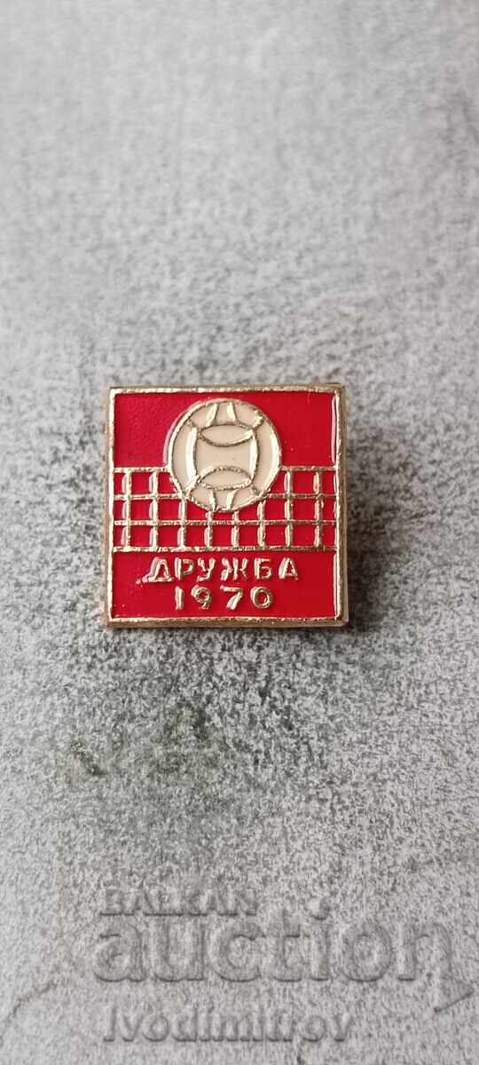 Значка Турнир по волейбол ДРУЖБА 1970