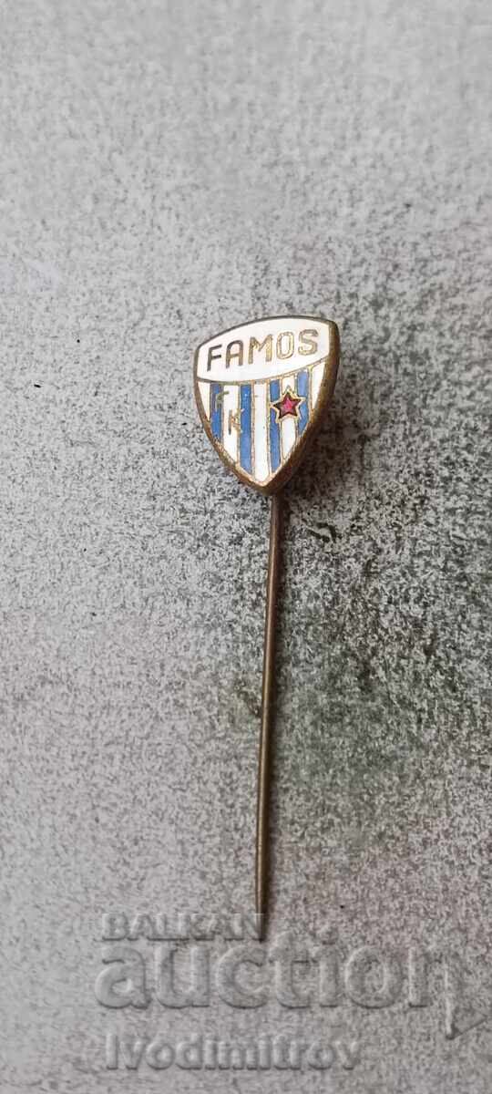 Insignă club de fotbal FAMOS - Iugoslavia