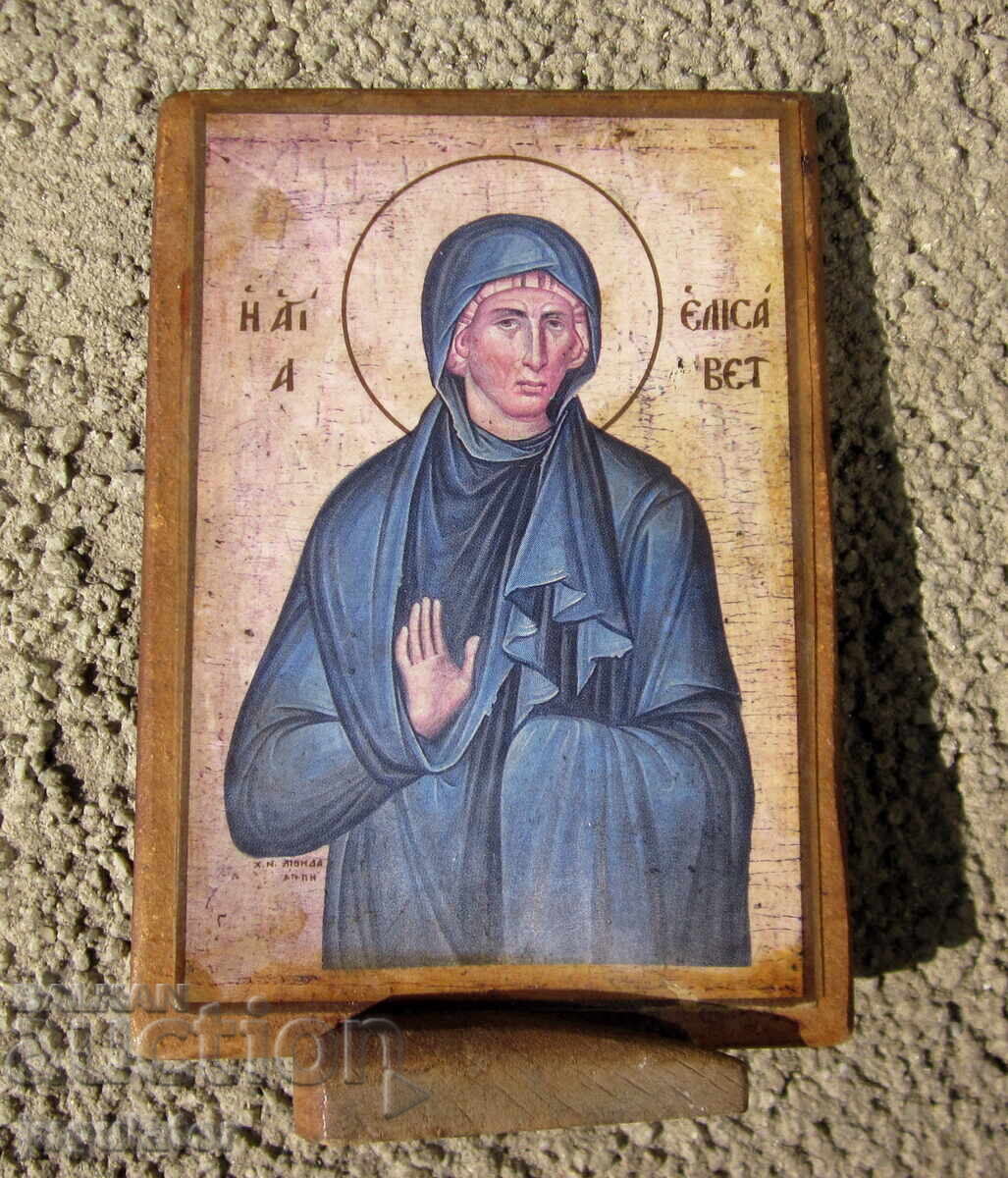 Old antique icon Saint Elizabeth mother of John the Forerunner Old antique icon Saint Elizabeth mother of John the Forerunner
