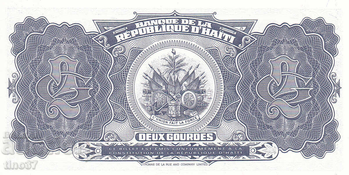 Licitație tino37 - HAITI - 2 GOURDES - 1992 - UNC