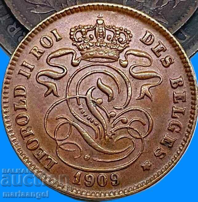Livrarea Belgia 2 cenți 1909 Livrarea Belgia 2 cenți 1909