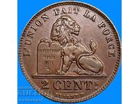 Belgia 2 cenți 1909