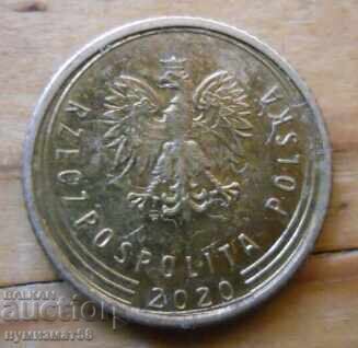 1 грош 2020 г. - Полша с цена € 0.10 | 0.20 лв.