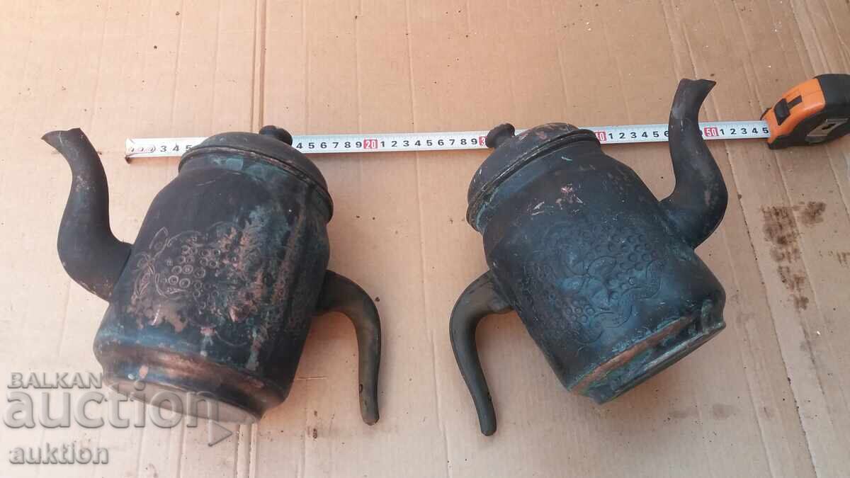 SET DE CEAINICE ENGZEȘTI DIN CUPRU PENTRU CEAI - 6 SET DE CEAINICE ENGZEȘTI DIN CUPRU PENTRU CEAI - 6