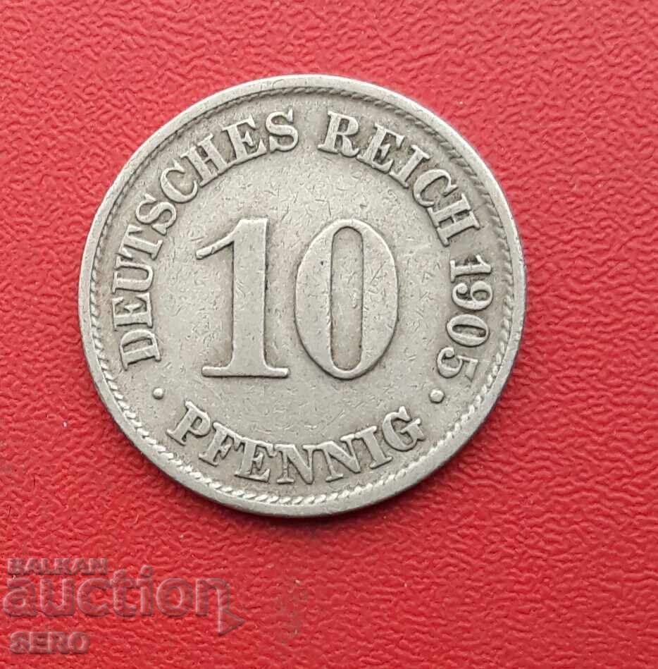 Germany-10 pfennig 1905 A-Berlin